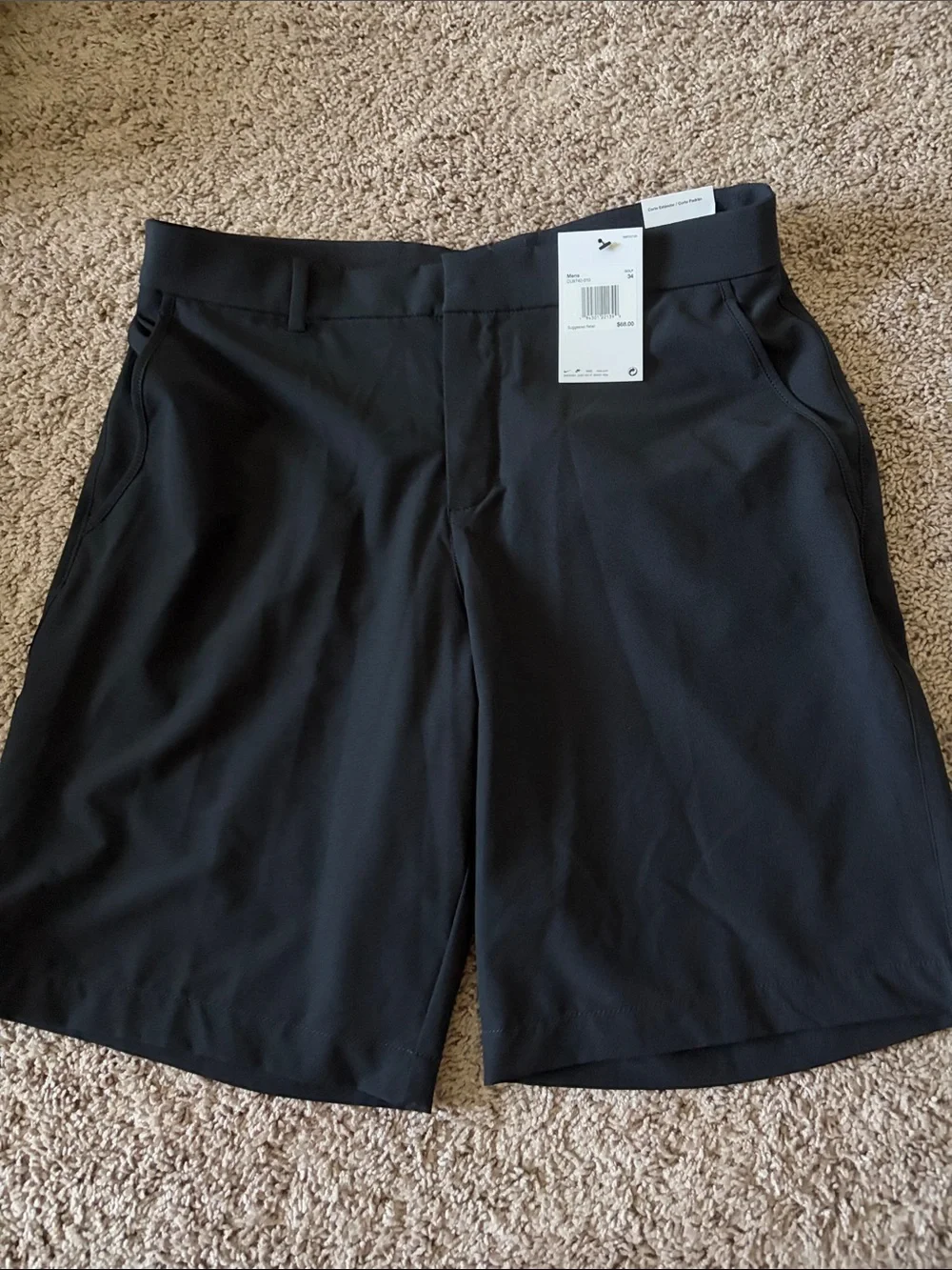 Nike Men's Black Athletic Golf Shorts